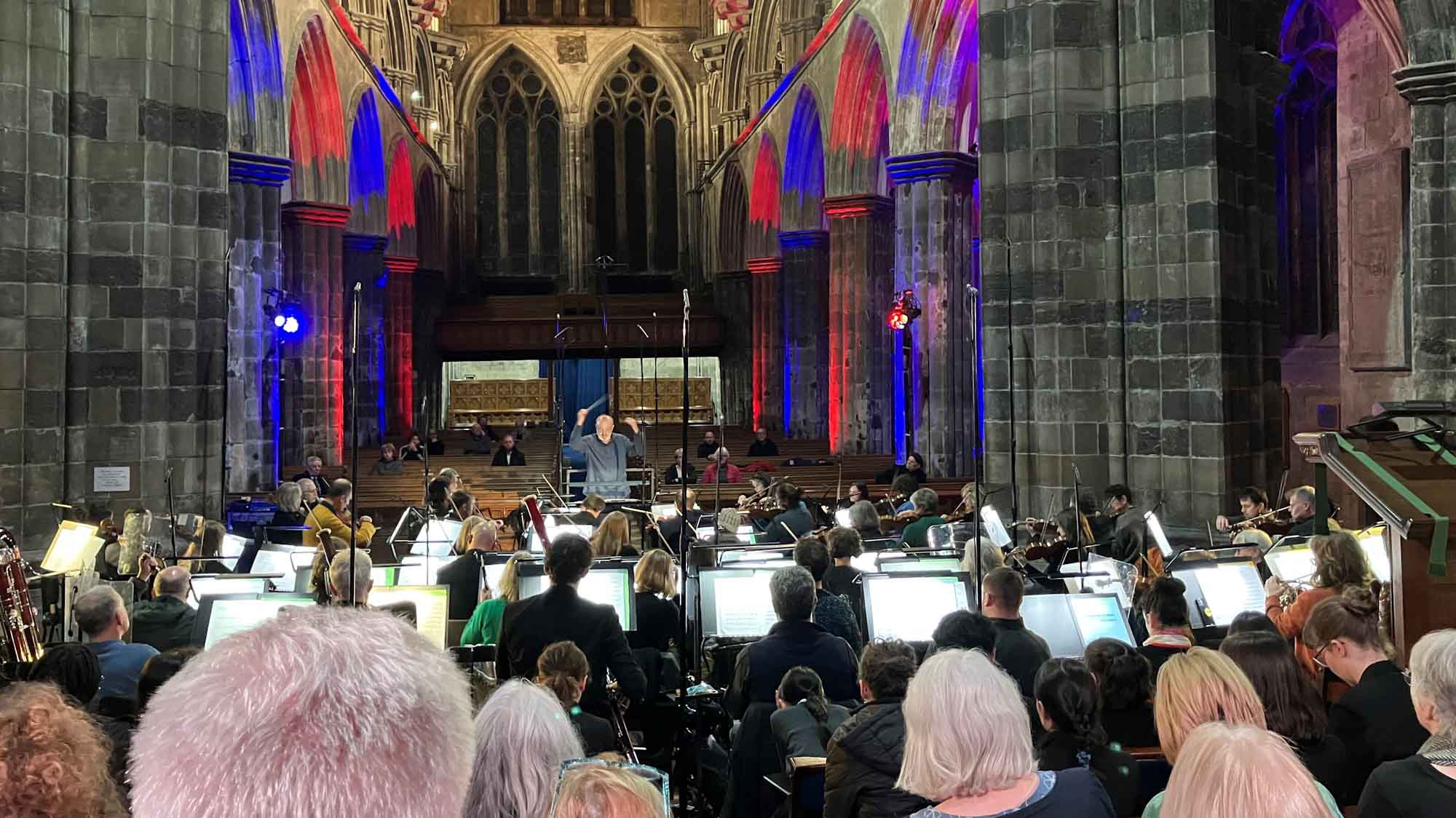 An orchestra performance at Paisley Abbey